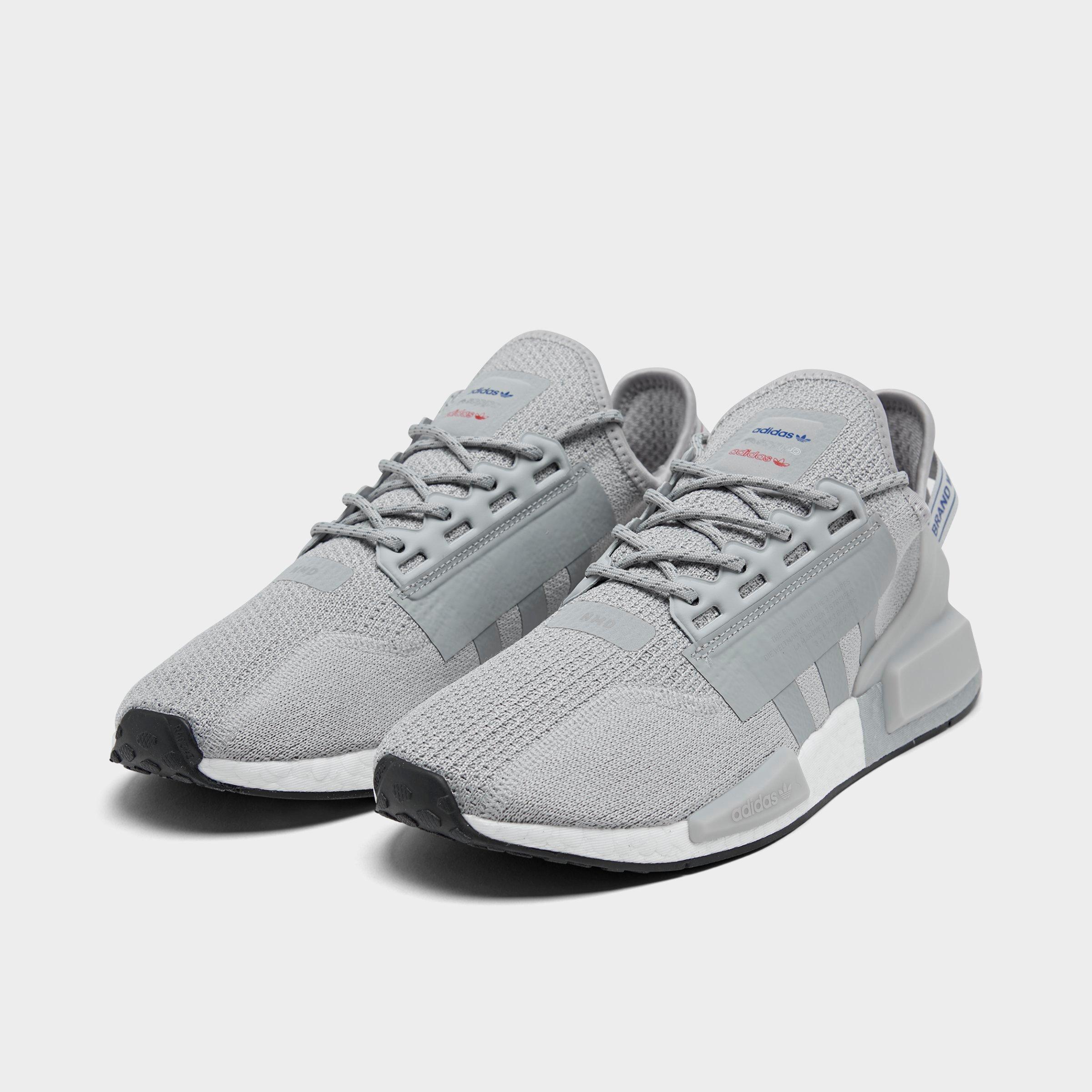 Adidas originals nmd r1 stlt pk running shoes gray white